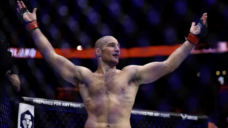Sean Strickland in the Octagon