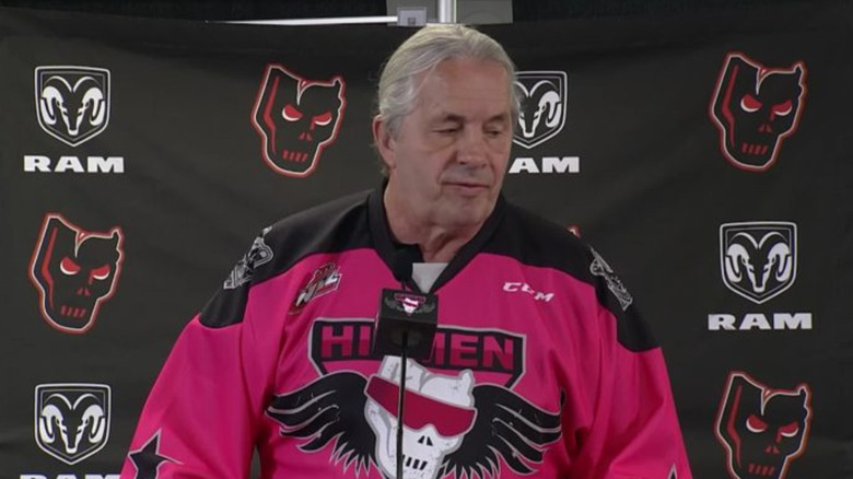 Bret Hart Signed WWE Calgary Hitmen Jersey (SI COA)