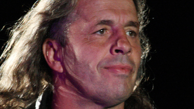 Bret Hart half-smiling