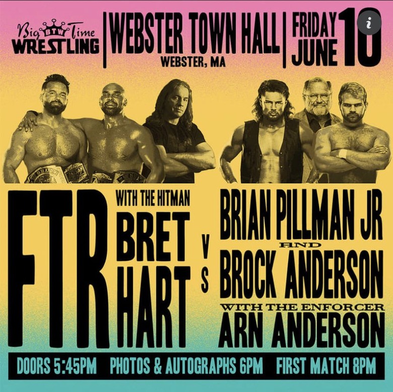 Yellow & Black Poster for FTR with Bret Hart