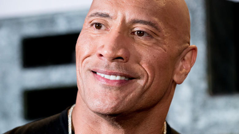 The Rock smiling