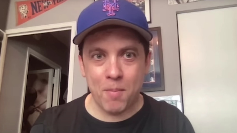 Brian Gewirtz wearing his Mets cap