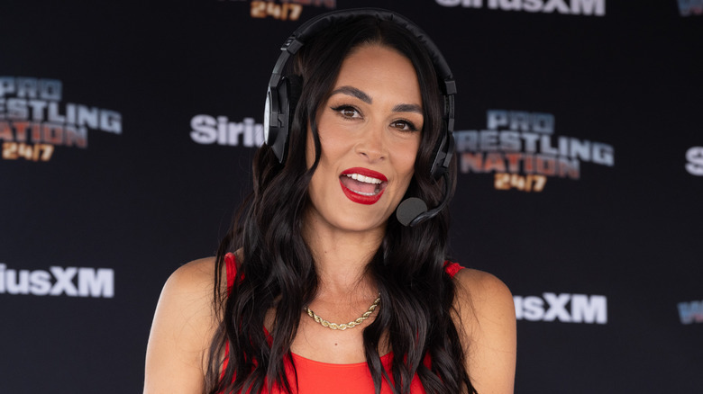 Brie Bella attends SiriusXM's Pro Wrestling Nation 24/7 Live Broadcast