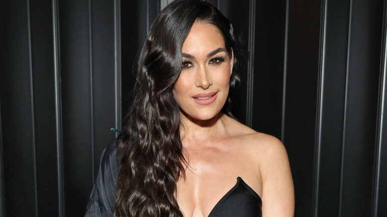 Brie Bella during a special episode of "The Bellas Podcast" on Sirius XM.