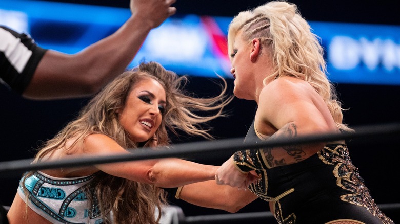 Britt Baker wrestles Taya Valkyrie on AEW TV