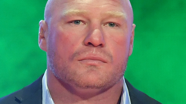 Brock Lesnar scowling