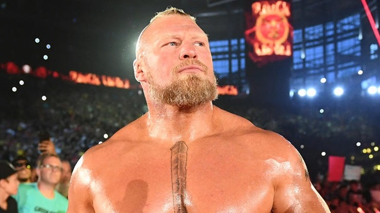 Brock Lesnar arrives at SummerSlam 2023