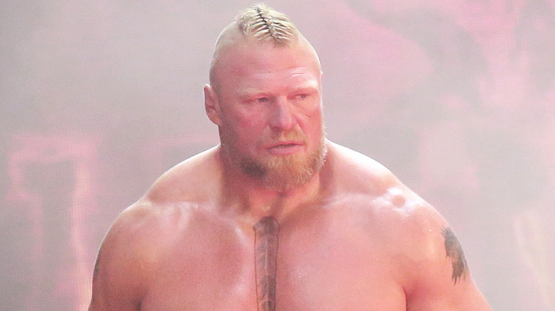Brock Lesnar, wondering if he should maybe lay low for a while