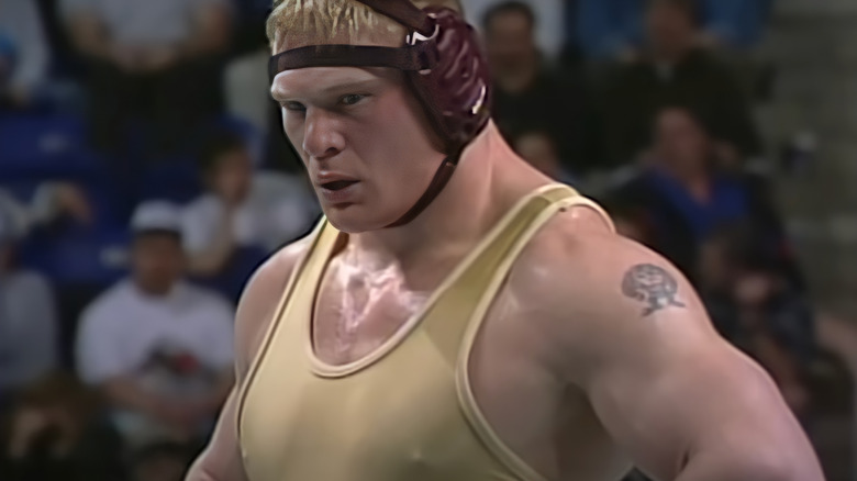 Brock Lesnar as a college wrestler