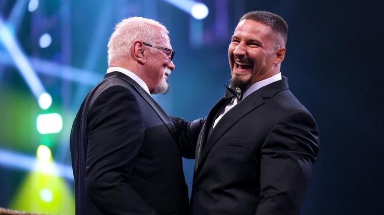 Scott Steiner and Bron Breakker smiling