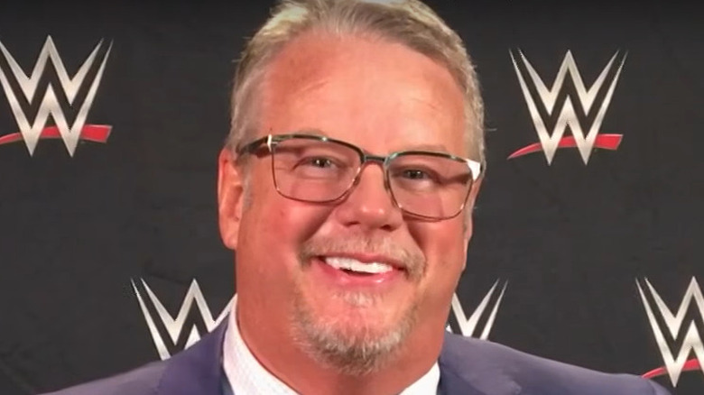 Bruce Prichard smiling during WWE interview