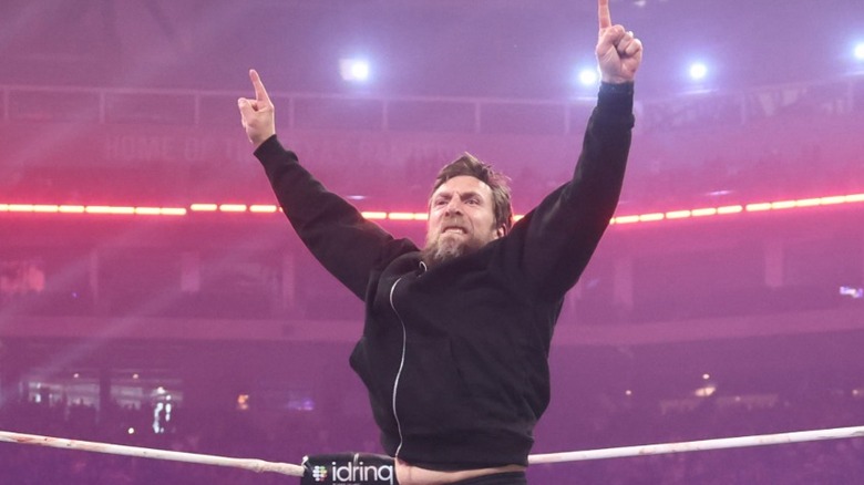 Bryan Danielson during his surprise return at AEW All In: Texas after unmasking himself.