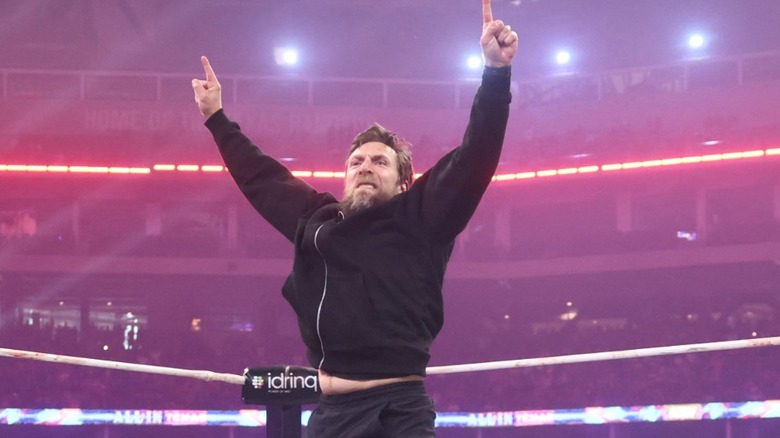 Bryan Danielson during his surprise return at AEW All In: Texas after unmasking himself.