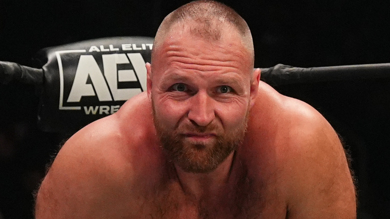 Jon Moxley stares across the ring