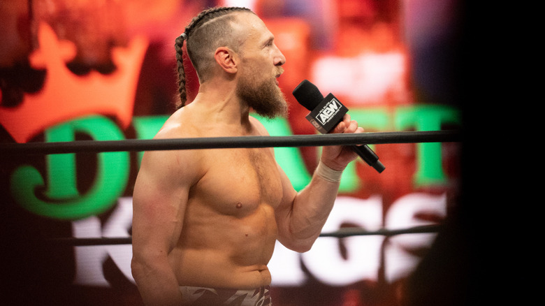 Bryan Danielson with microphone