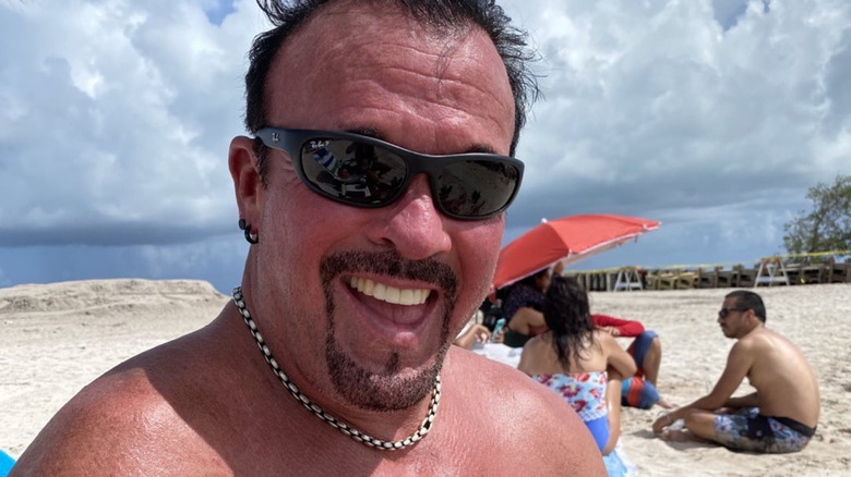 Buff Bagwell smiling beach