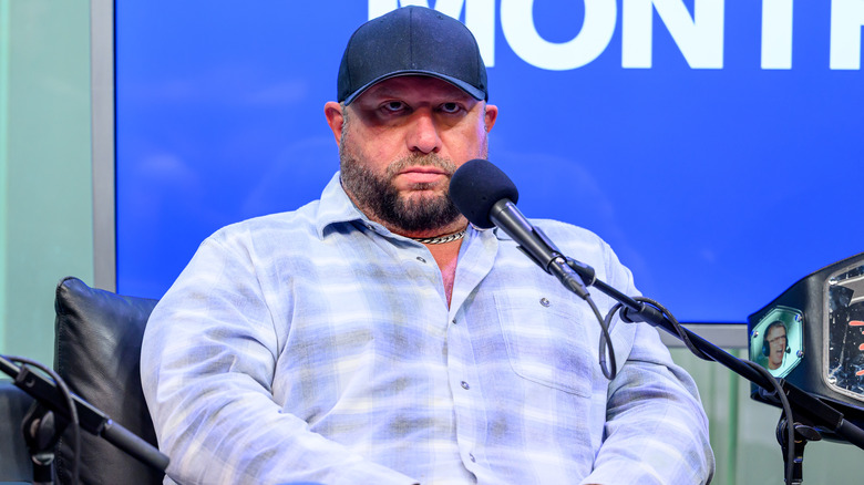 Bully Ray waits to answer a question given to him during a special edition of "Busted Open" radio