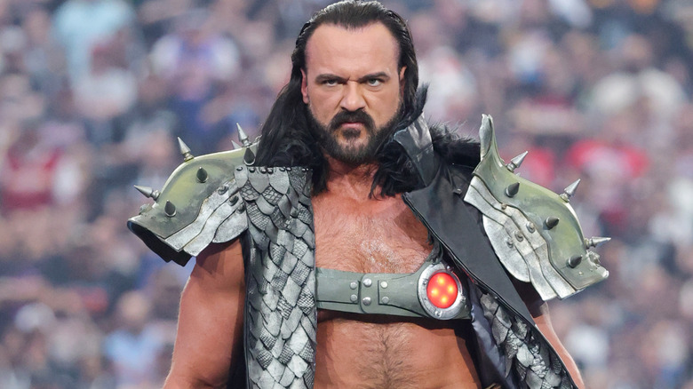 Drew McIntyre wearing warrior-like ring gear