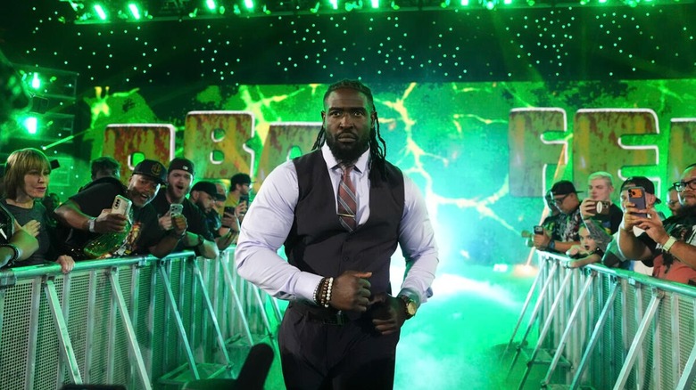 Oba Femi makes his entrance on WWE Raw