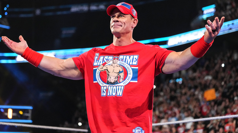 John Cena with his arms outstretched