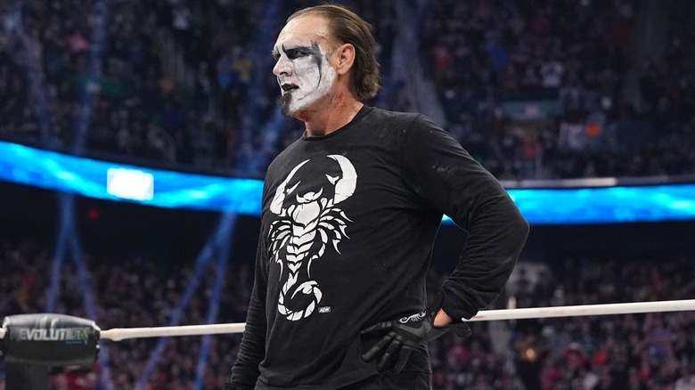 Sting in the ring at AEW Revolution