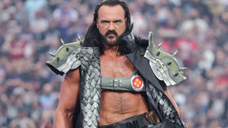 Drew McIntyre wearing warrior-like ring gear