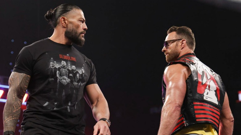 Roman Reigns and LA Knight on WWE Raw
