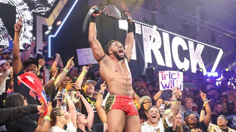 Trick Williams raises the NXT Championship