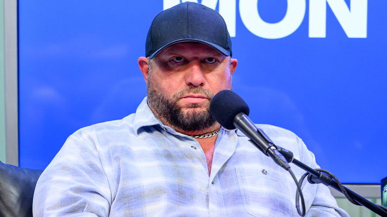Bully Ray waits to answer a question given to him during a special edition of "Busted Open" radio