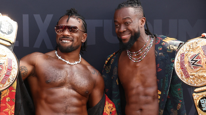 Xavier Woods and Kofi Kingston smiling
