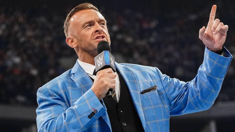 Nick Aldis talking
