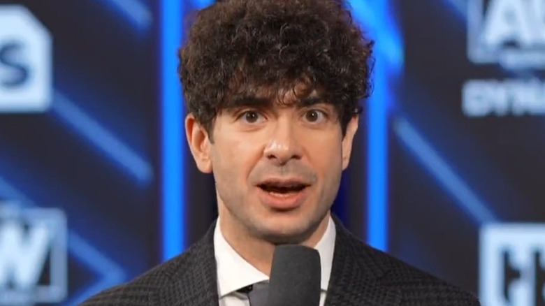 AEW President Tony Khan talking