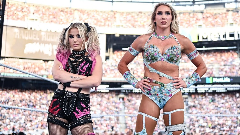 Alexa Bliss and Charlotte Flair at SummerSlam