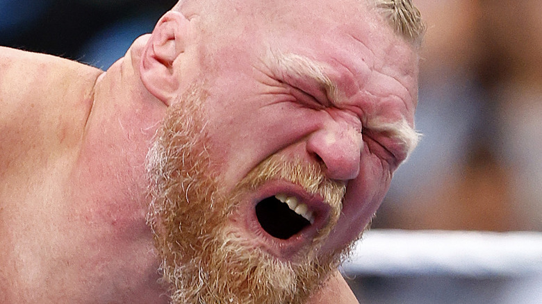Brock Lesnar in pain