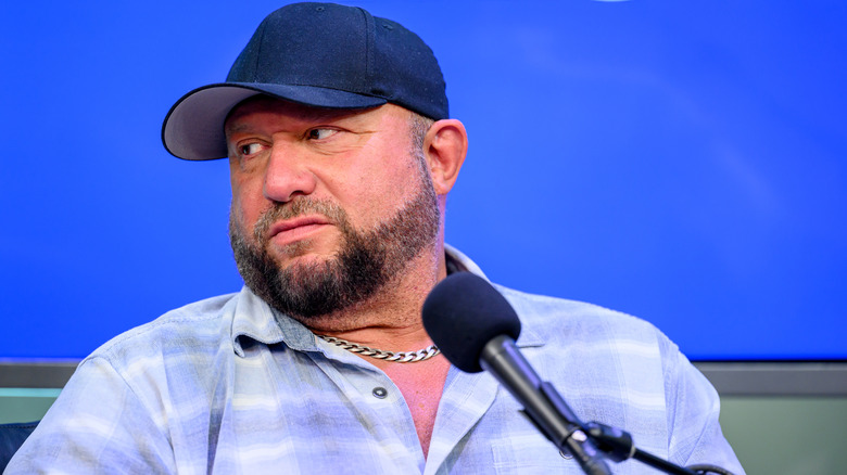 WWE Hall of Famer Bully Ray awaits a question while on 