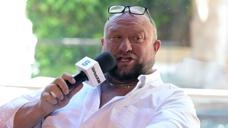 Bully Ray speaks during the SririusXM Busted Open Wrestlemania party
