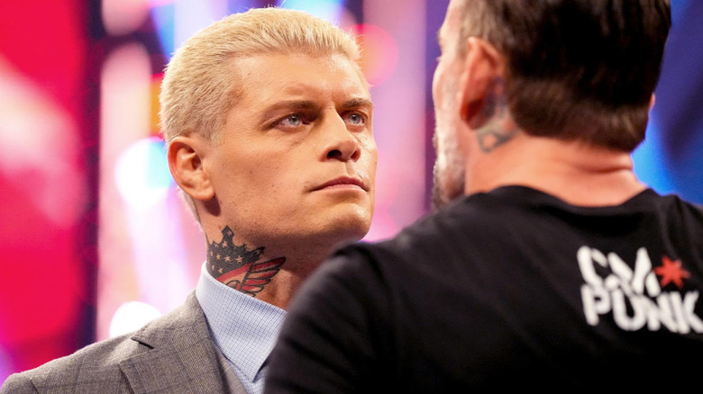Cody Rhodes staring at CM Punk