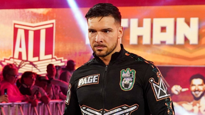 Ethan Page walking to the ring