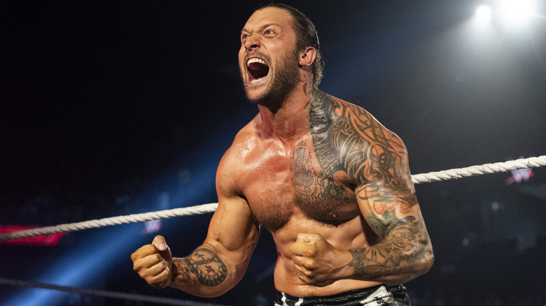 Karrion Kross yelling in the ring