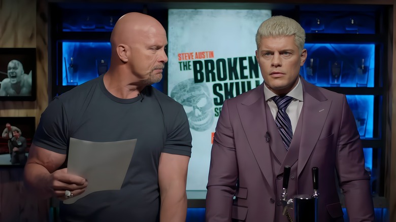 Stone Cold and Cody on the Broken Skull Sessions