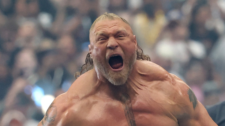 Brock Lesnar screams
