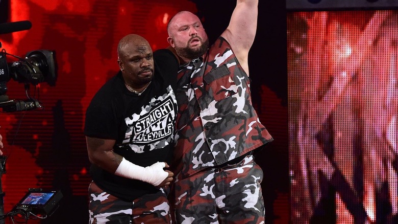 D-Von and Bubba Ray Dudley at the top of the ramp during their final WWE 