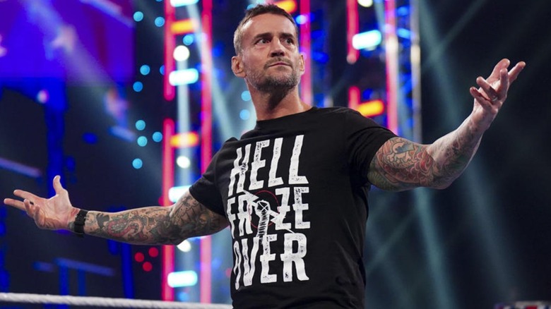 CM Punk Reacts During A Segment On WWE TV