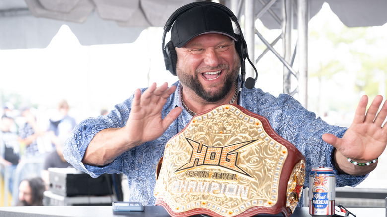 Bully Ray shows off the HOG title
