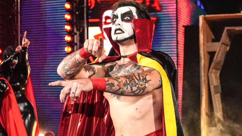 Danhausen makes his entrance at WWE Elimination Chamber