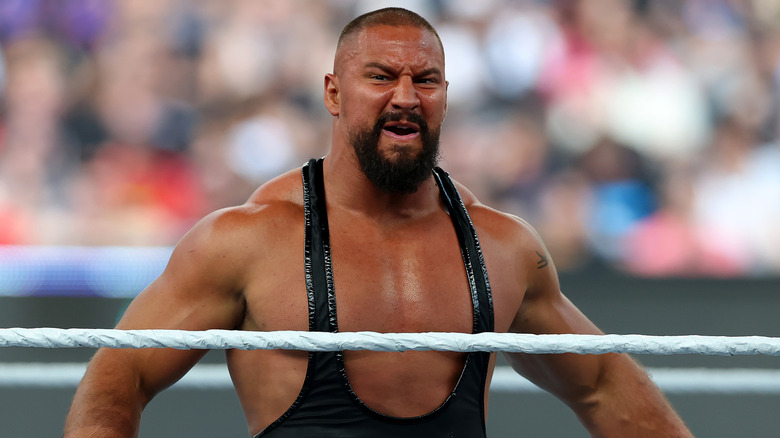 Bron Breakker wearing a black singlet