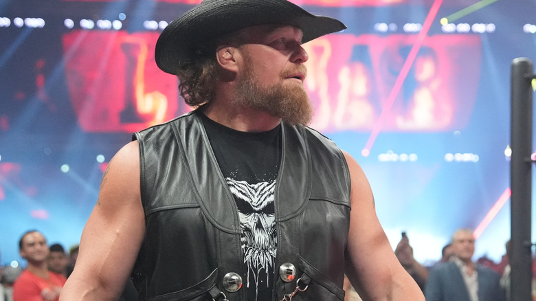 Brock Lesnar wearing a cowboy hat