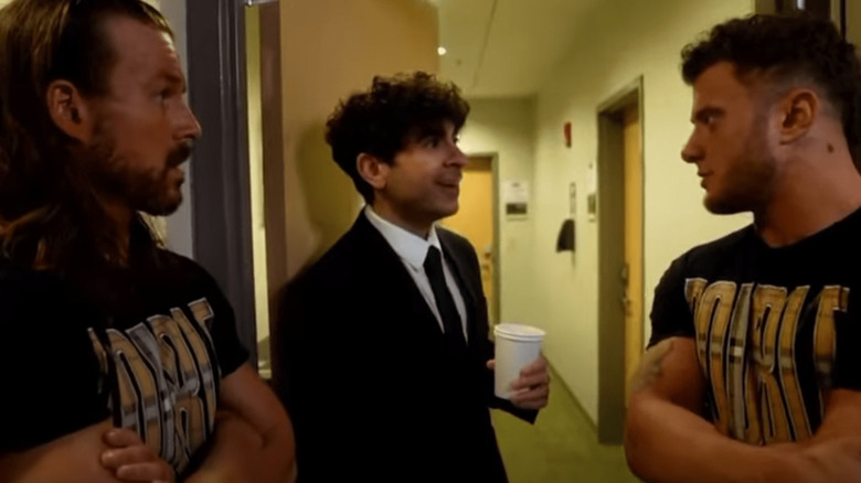 Adam Cole, Tony Khan and MJF