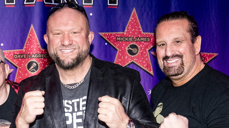 Bully Ray and Tommy Dreamer before arguing about surprises