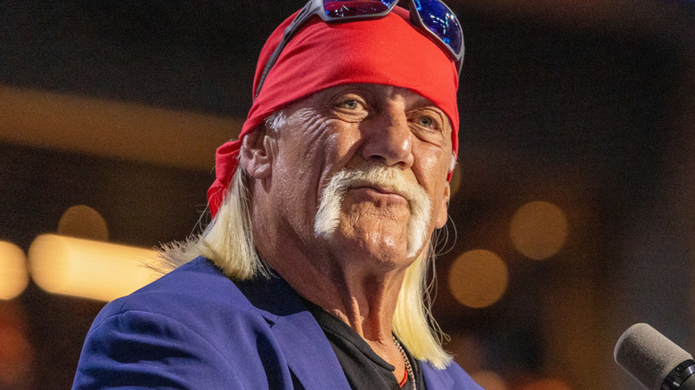 Hulk Hogan wearing a red bandana